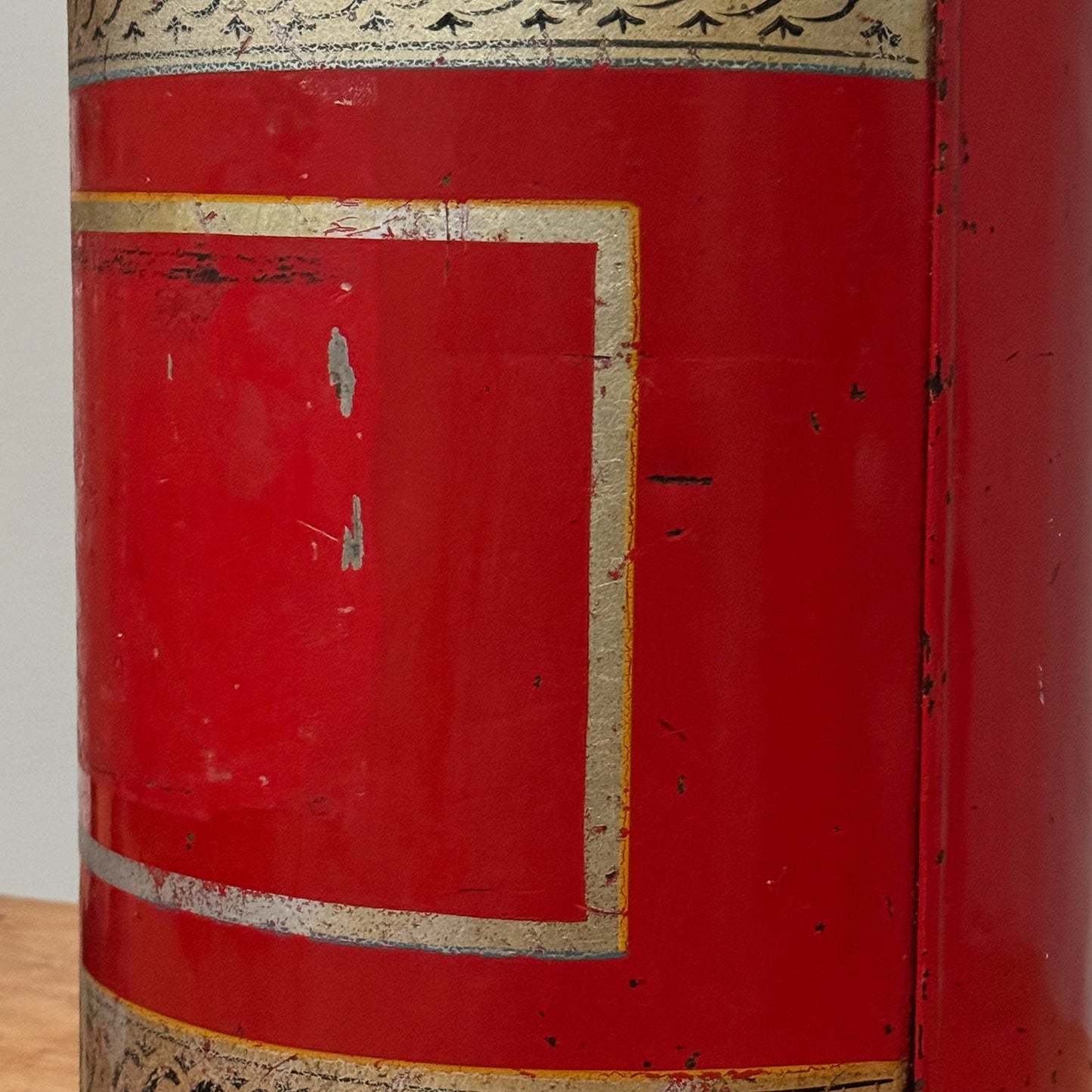 Red Tea Canister Lamp