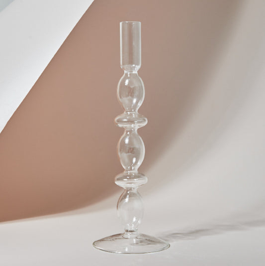 Clear Glass Candlestick