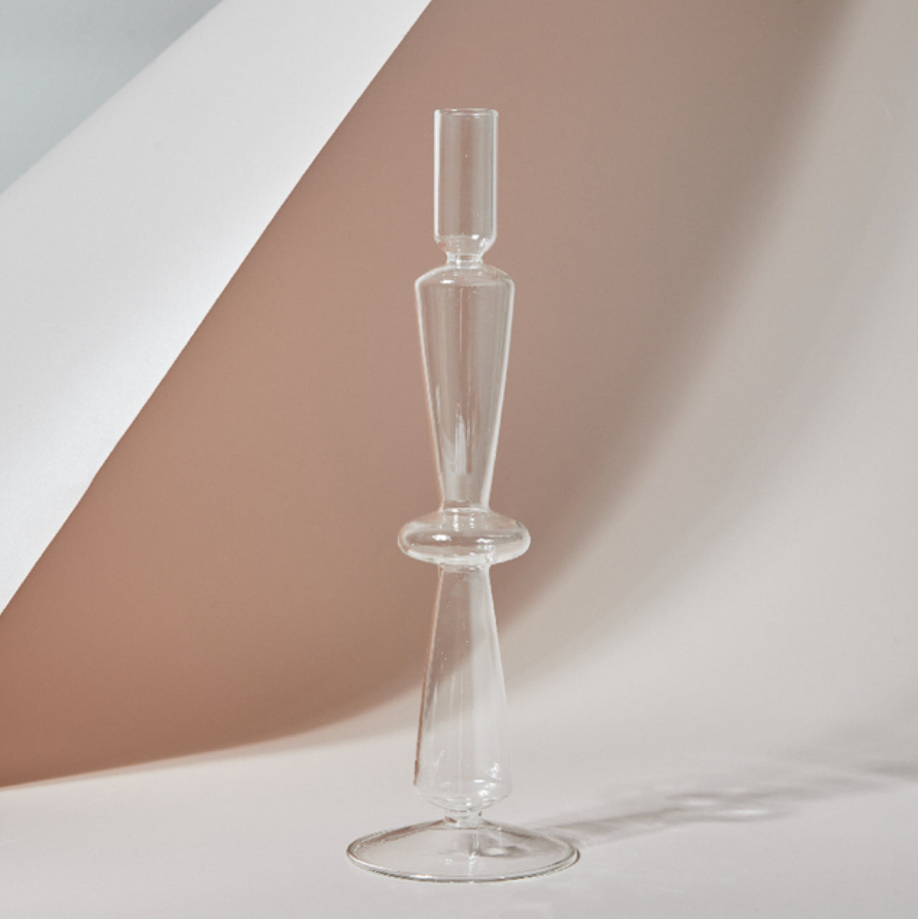 Clear Glass Candlestick