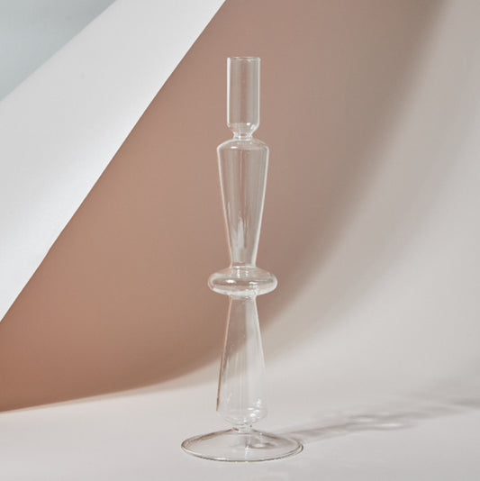 Clear Glass Candlestick