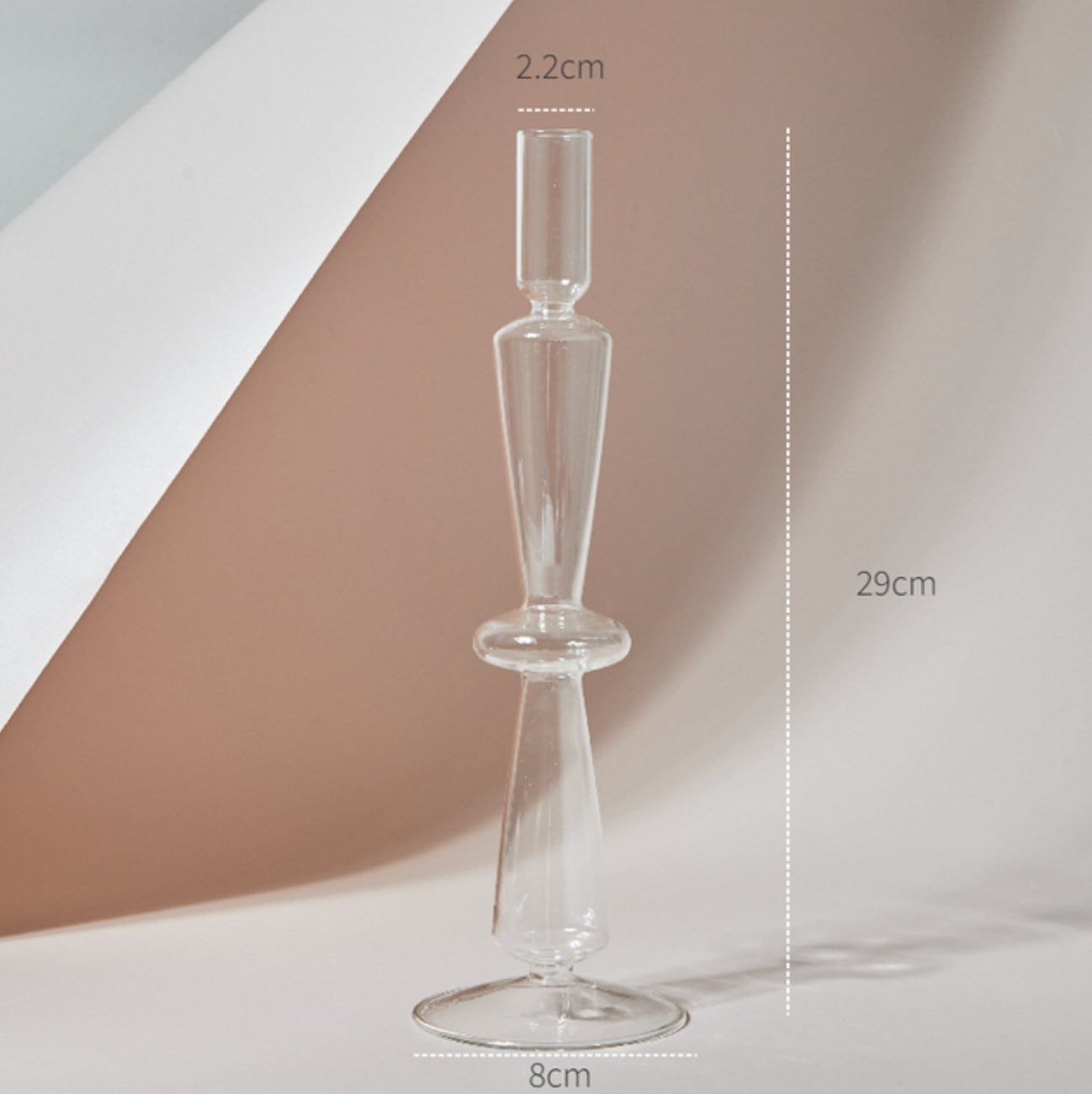 Clear Glass Candlestick