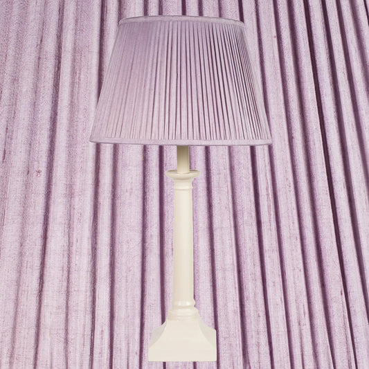 14" Natural Dyed Silk Dupion Lampshade - Lilac
