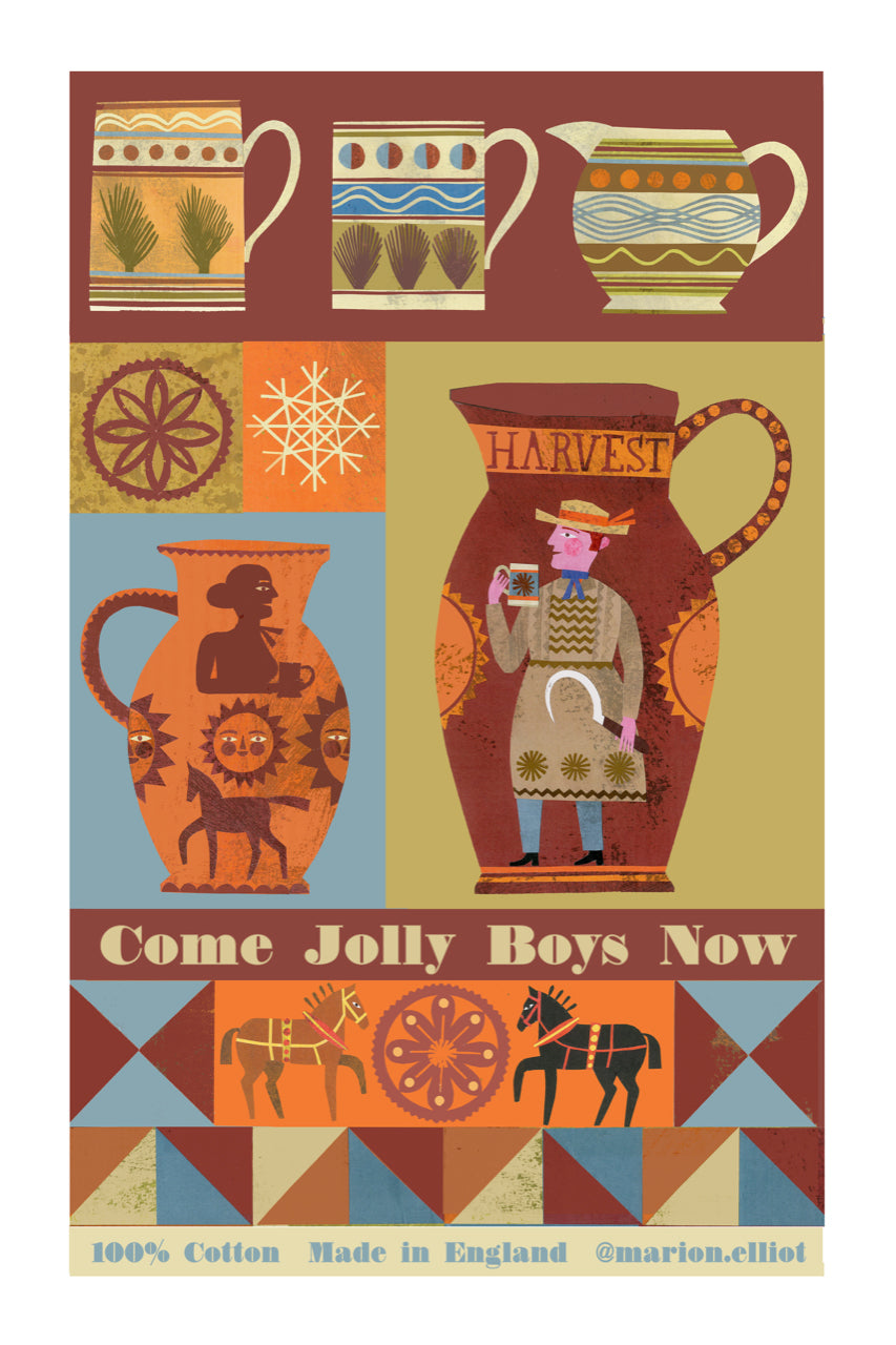 Jolly Boys Towel By Marion Elliot