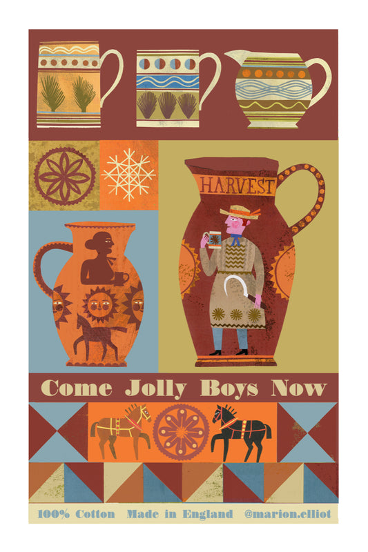 Jolly Boys Towel By Marion Elliot