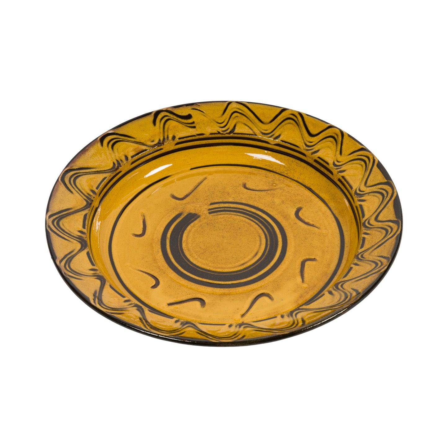 Slipware Charger - Amber
