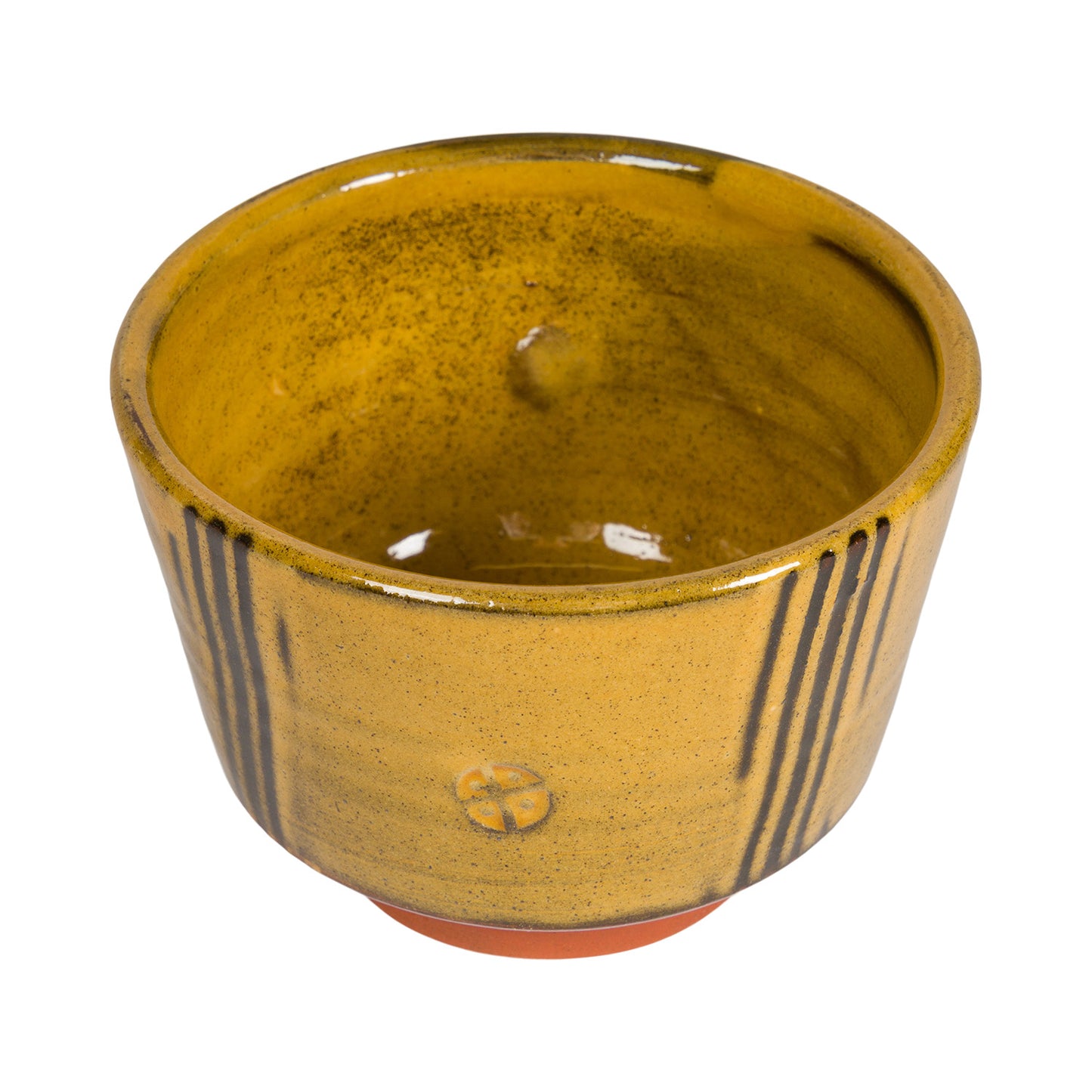 Slipware Chawan Tea Bowl - Amber