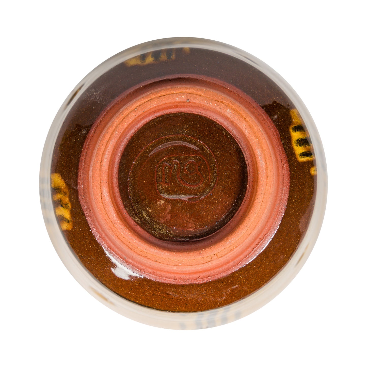 Slipware Chawan Tea Bowl - Amber