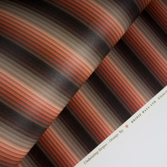 Undulating Stripes - 5 Sheets Of Orange Paper