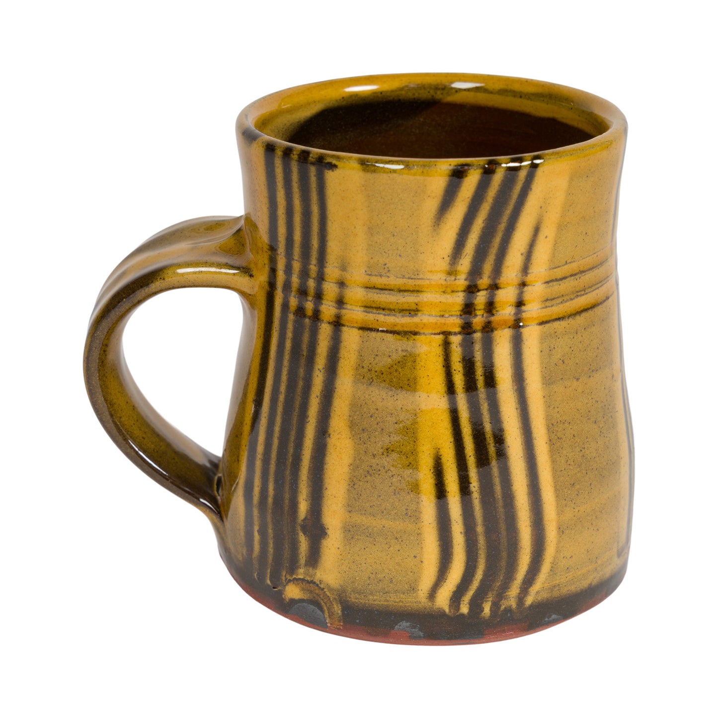 Slipware Mug - Amber Stripes
