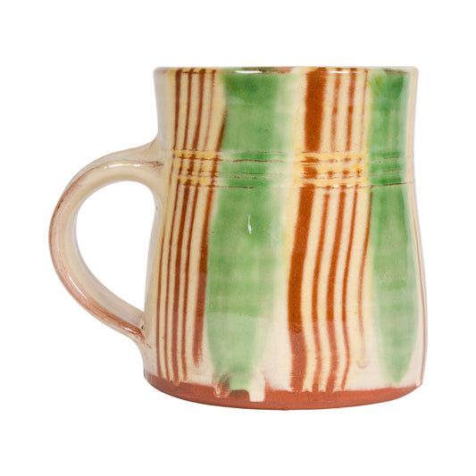 Slipware Mug - Cream/Green