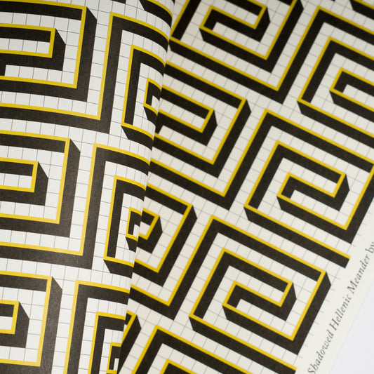 Shadowed Meander - 5 Sheets Of Paper