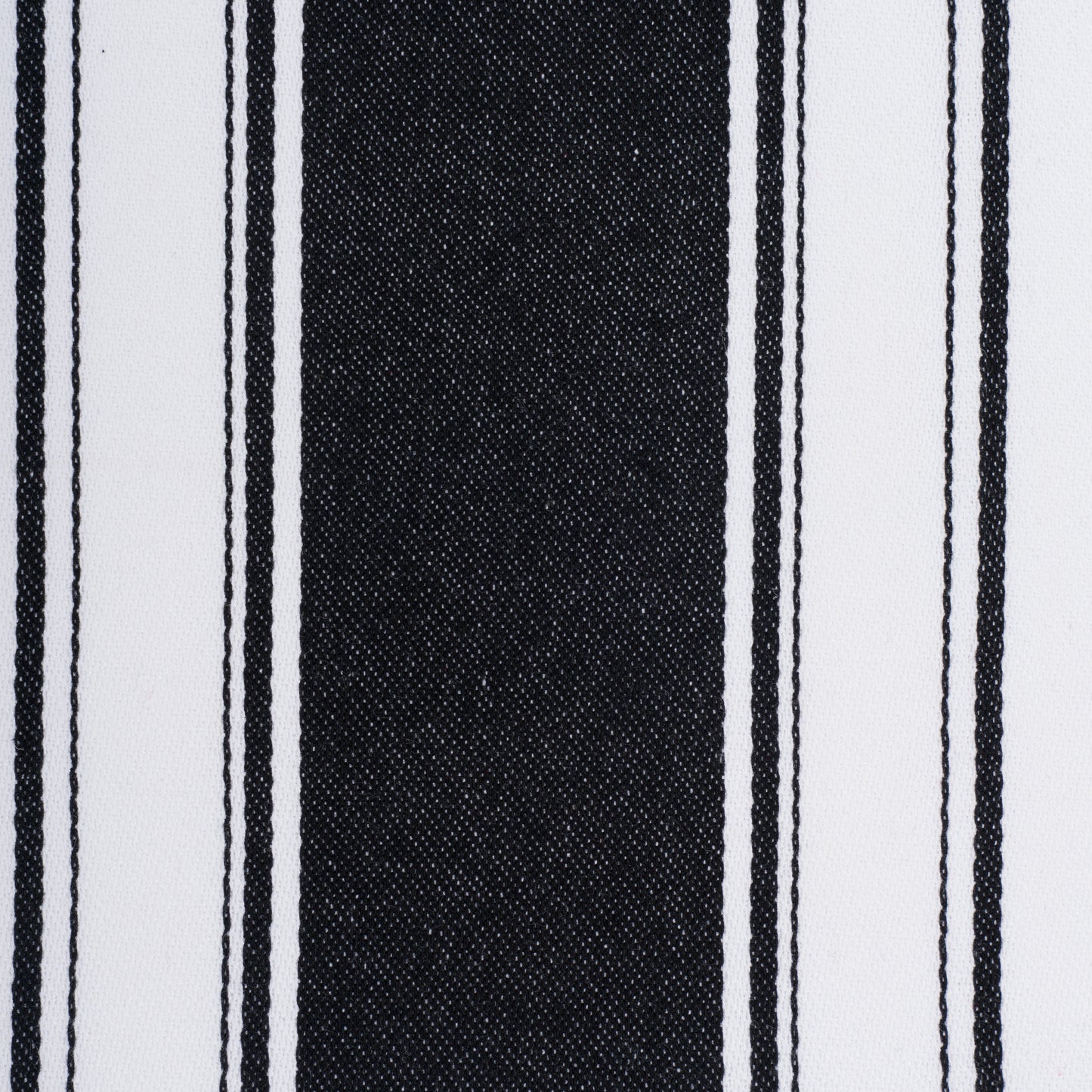 Colour Striped Tea Towel -  Black