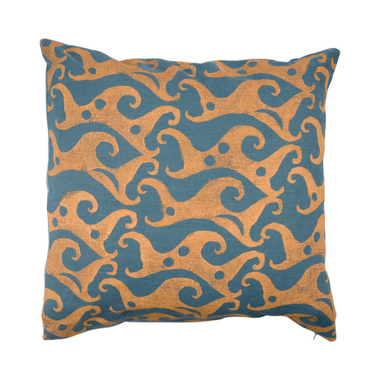 Handblock Print Linen Cushion