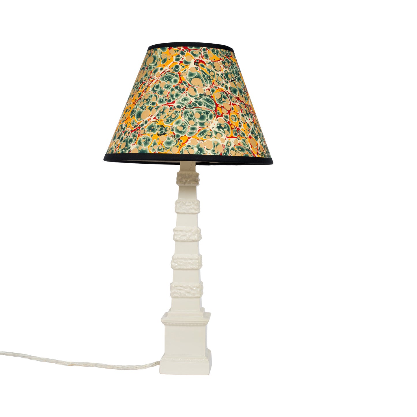 10” 'French Shell' Green Marbled Lampshade