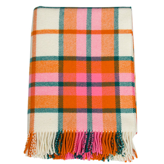 NEW! Limited Edition Large Check Throw - Strawberry