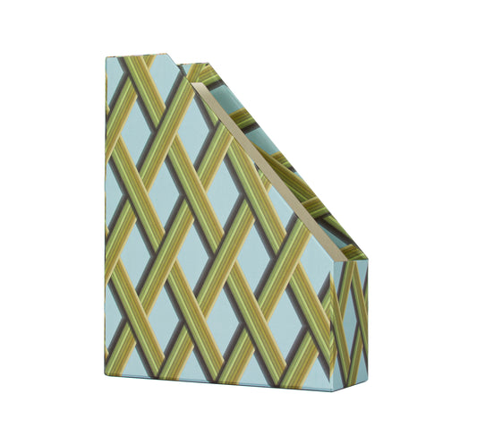 Magazine File - Sky Blue Trellis Work