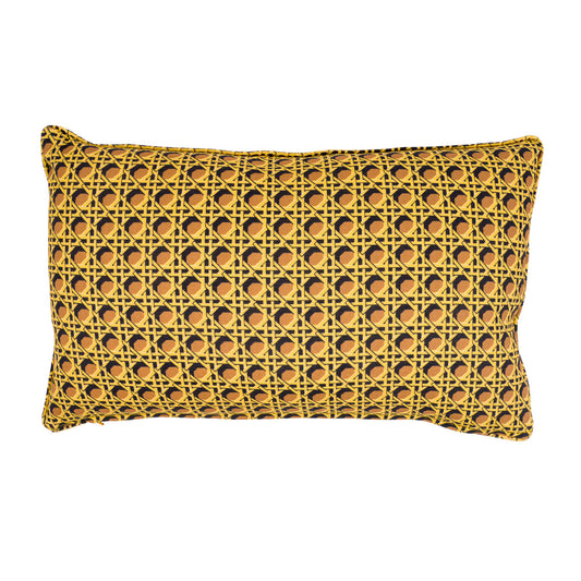 Regency Caning Cushion - Jasper Red