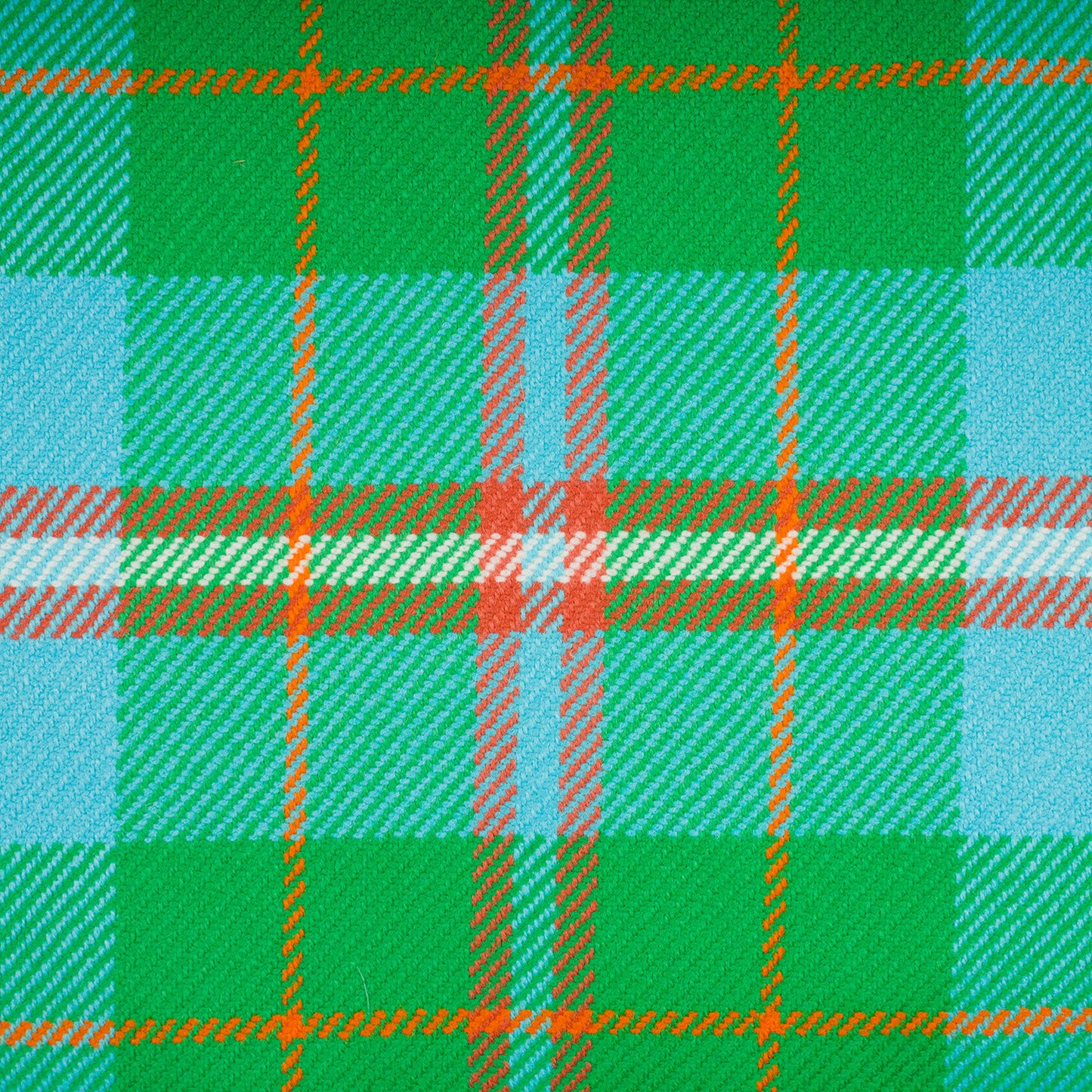 Check Lambswool  Cushion - Apple