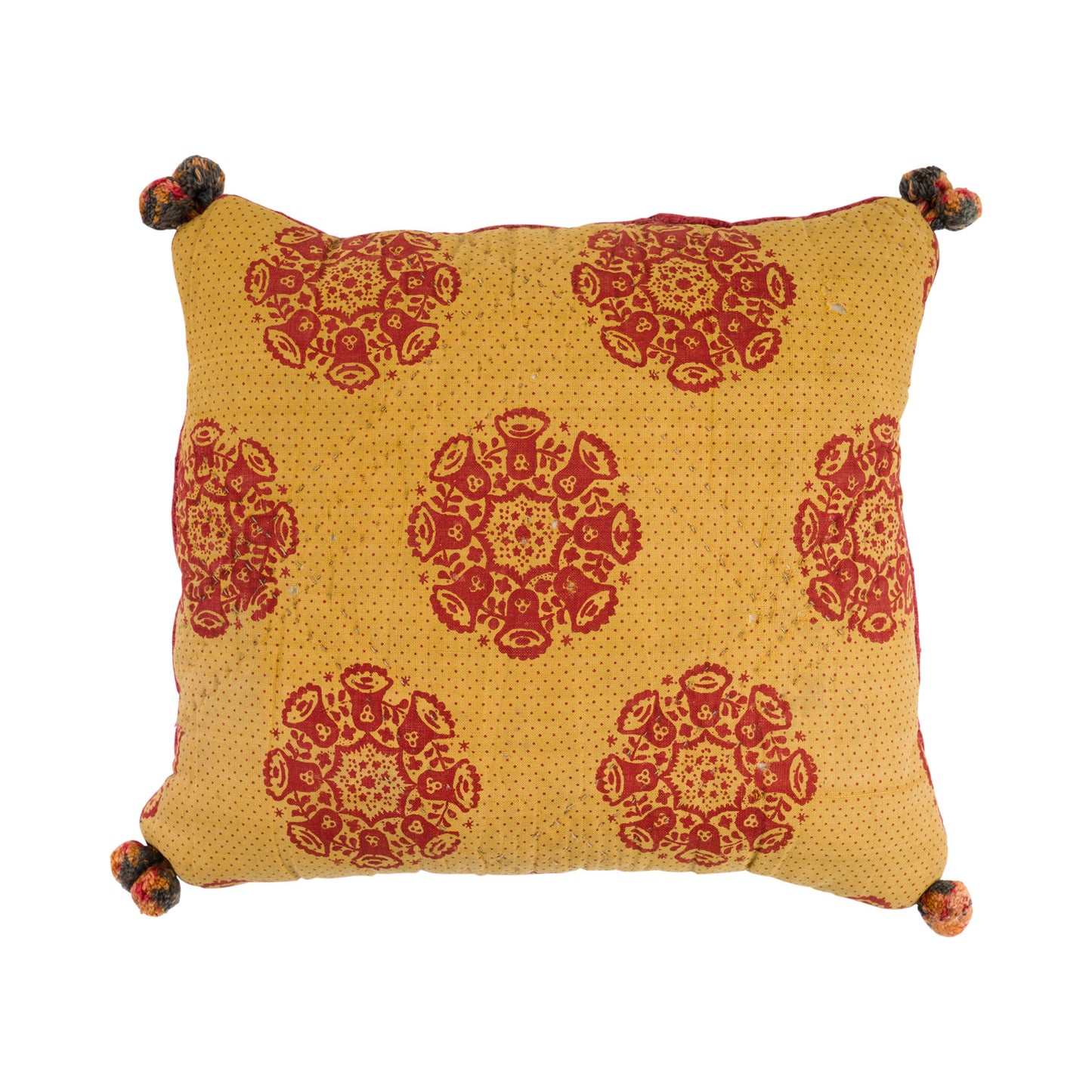 19th Century Provencal Quilt Fragment Lavender Pillow - XL