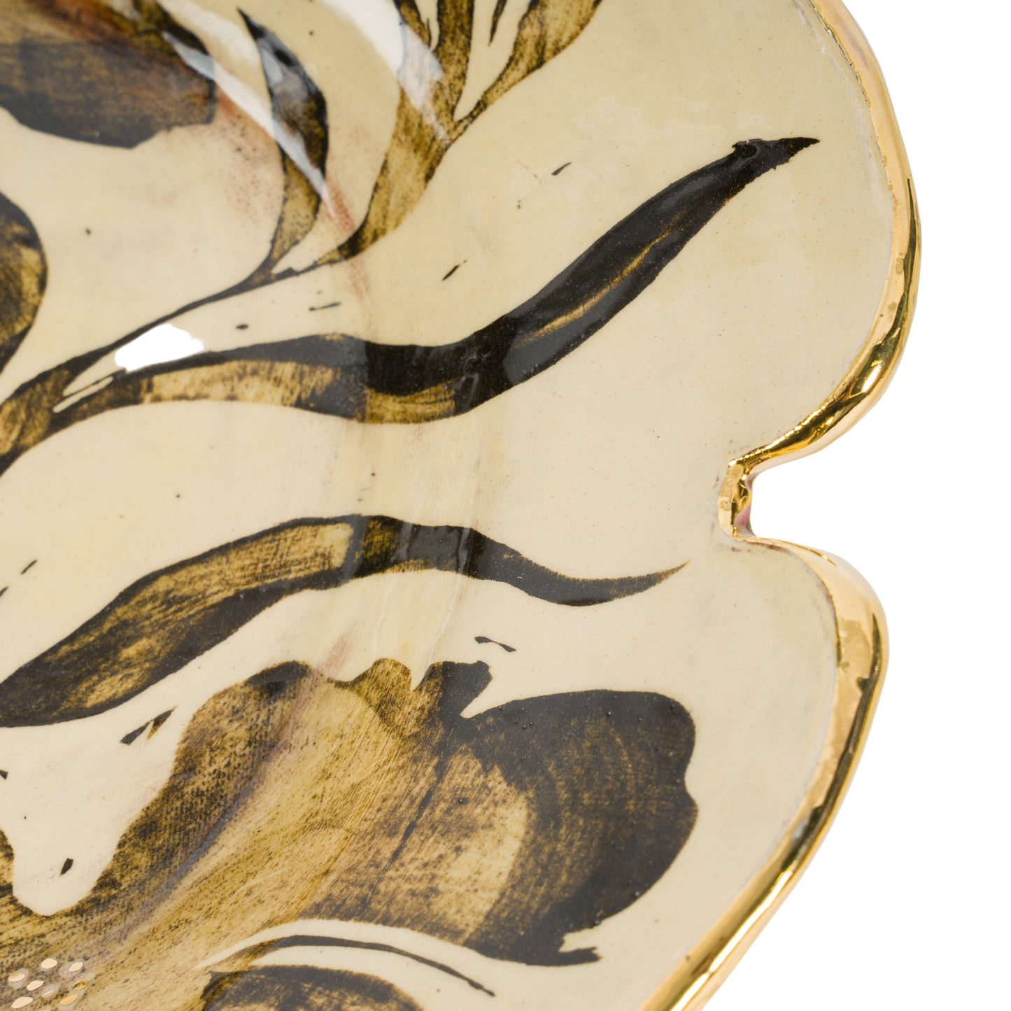 Shaped Edge Floral Platter