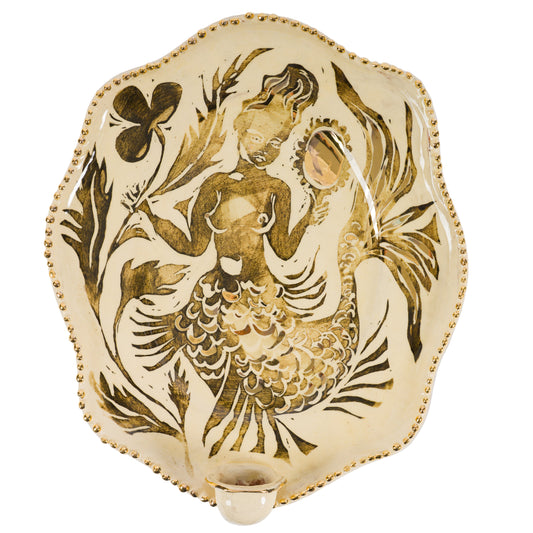 Pearl Edged Mermaid Candle Sconce