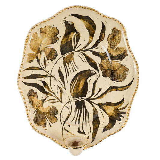 Pearl Edged Bird Candle Sconce