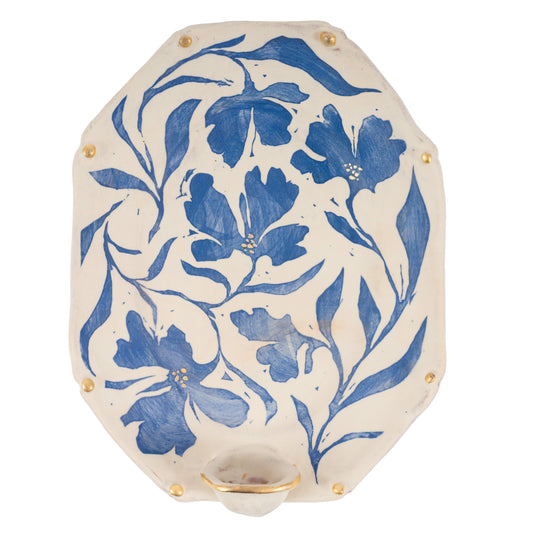 Geometric Edged Floral Candle Sconce