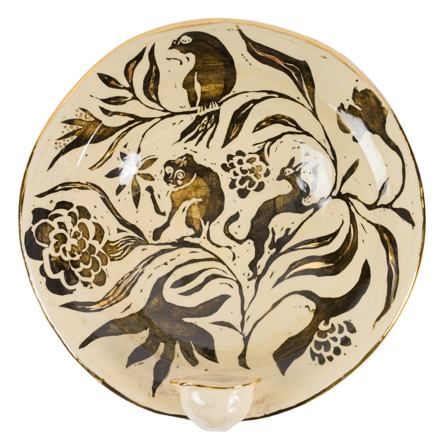 Gold Luster Candle Sconce