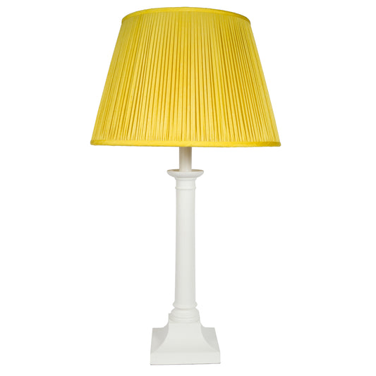 18" Natural Dyed Silk Dupion Lampshade - Yellow