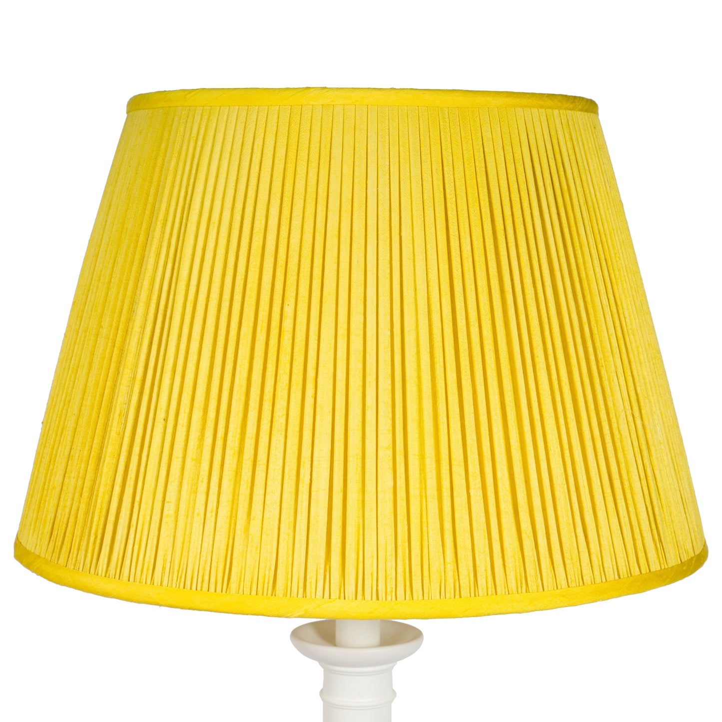 18" Natural Dyed Silk Dupion Lampshade - Yellow