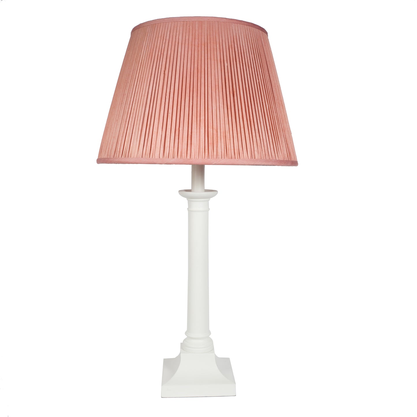 18" Natural Dyed Silk Dupion Lampshade - Pink