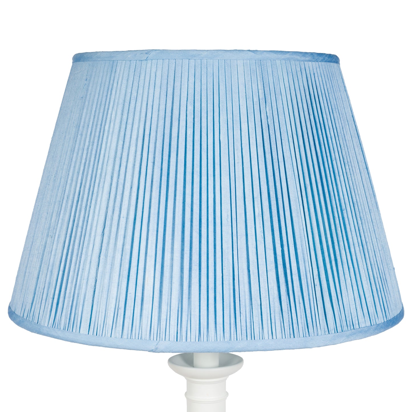 18" Natural Dyed Silk Dupion Lampshade - Blue