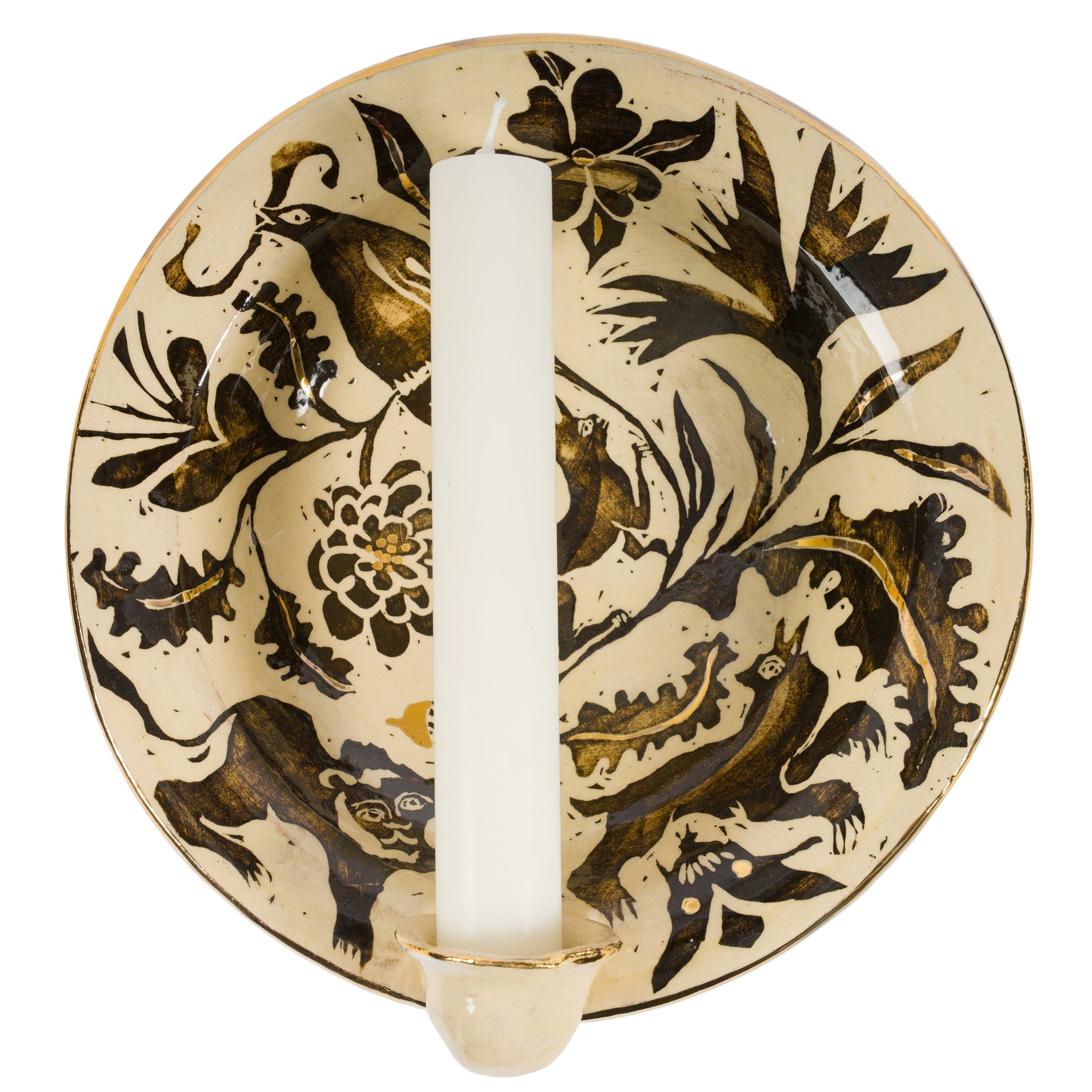 Gold Luster Sampler Candle Sconce