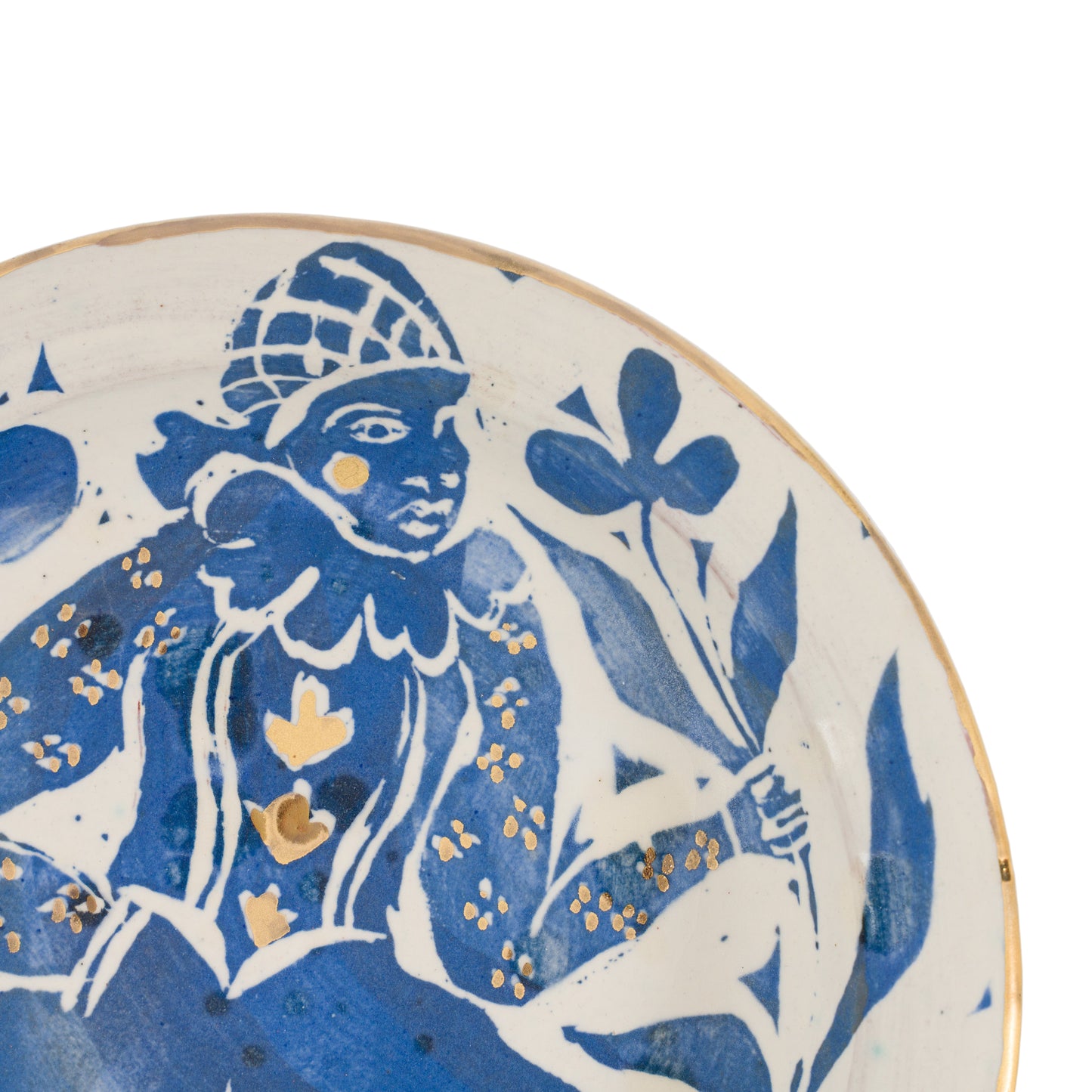 Blue Glaze Jester Plate