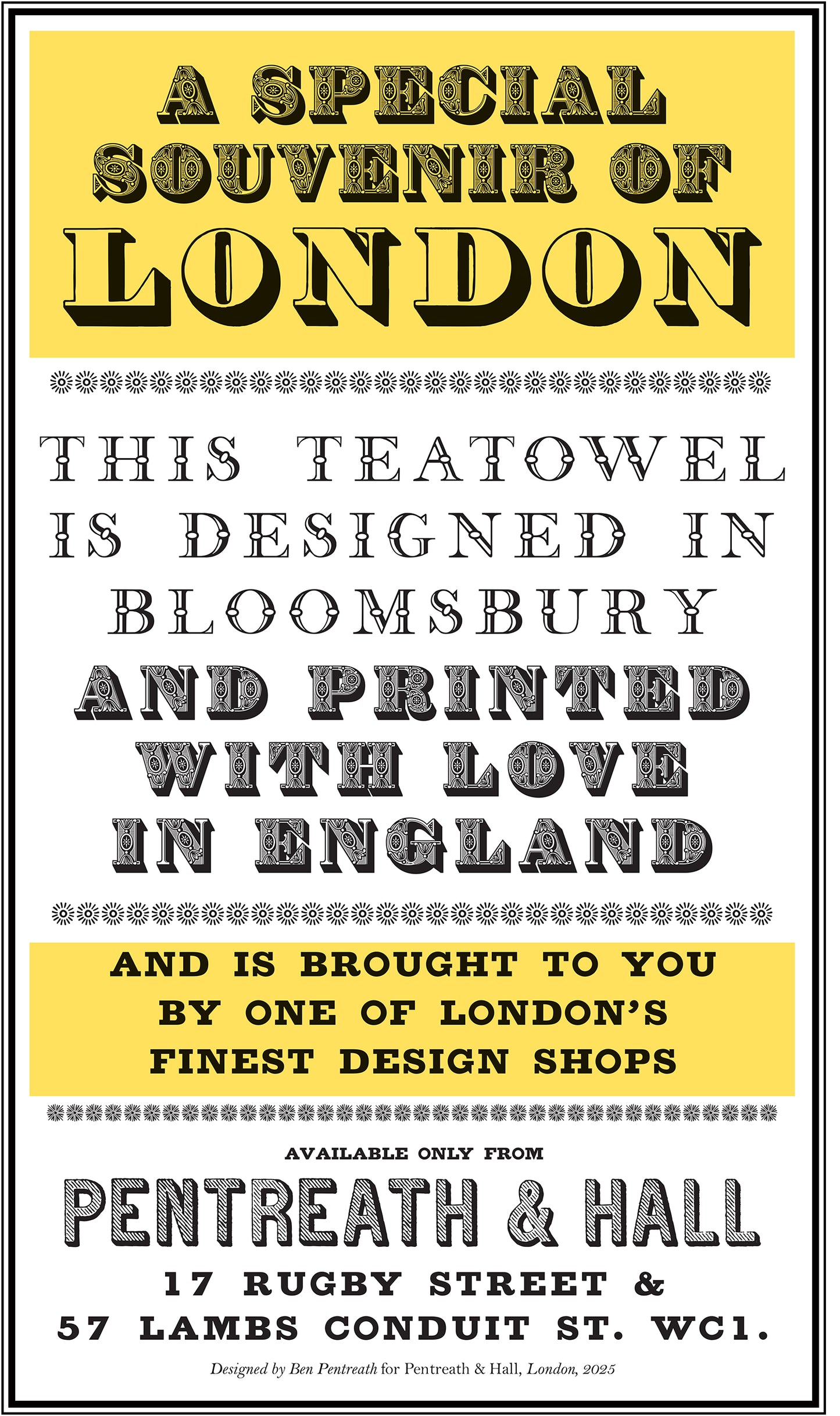 P&H London Souvenir Tea Towel