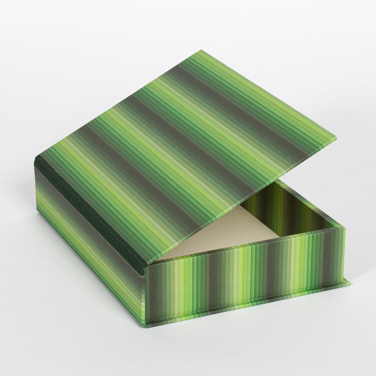 A4 Boxfile - Green Undulating Stripes