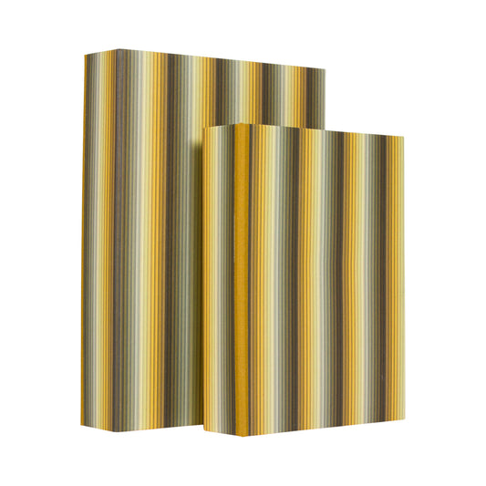 A5 Boxfile - Yellow Undulating Stripes