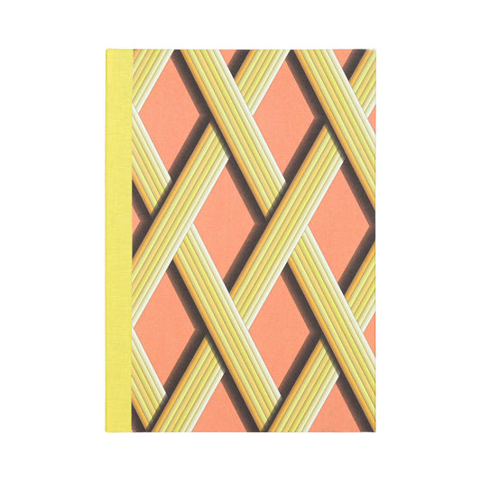 A5 Hardcover Notebook - Apricot Trellis Work