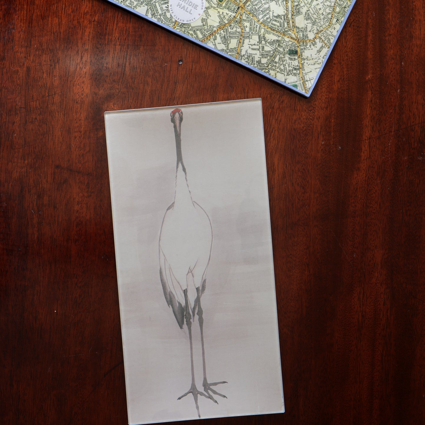 6" x 12" Crane Decoupage Tray