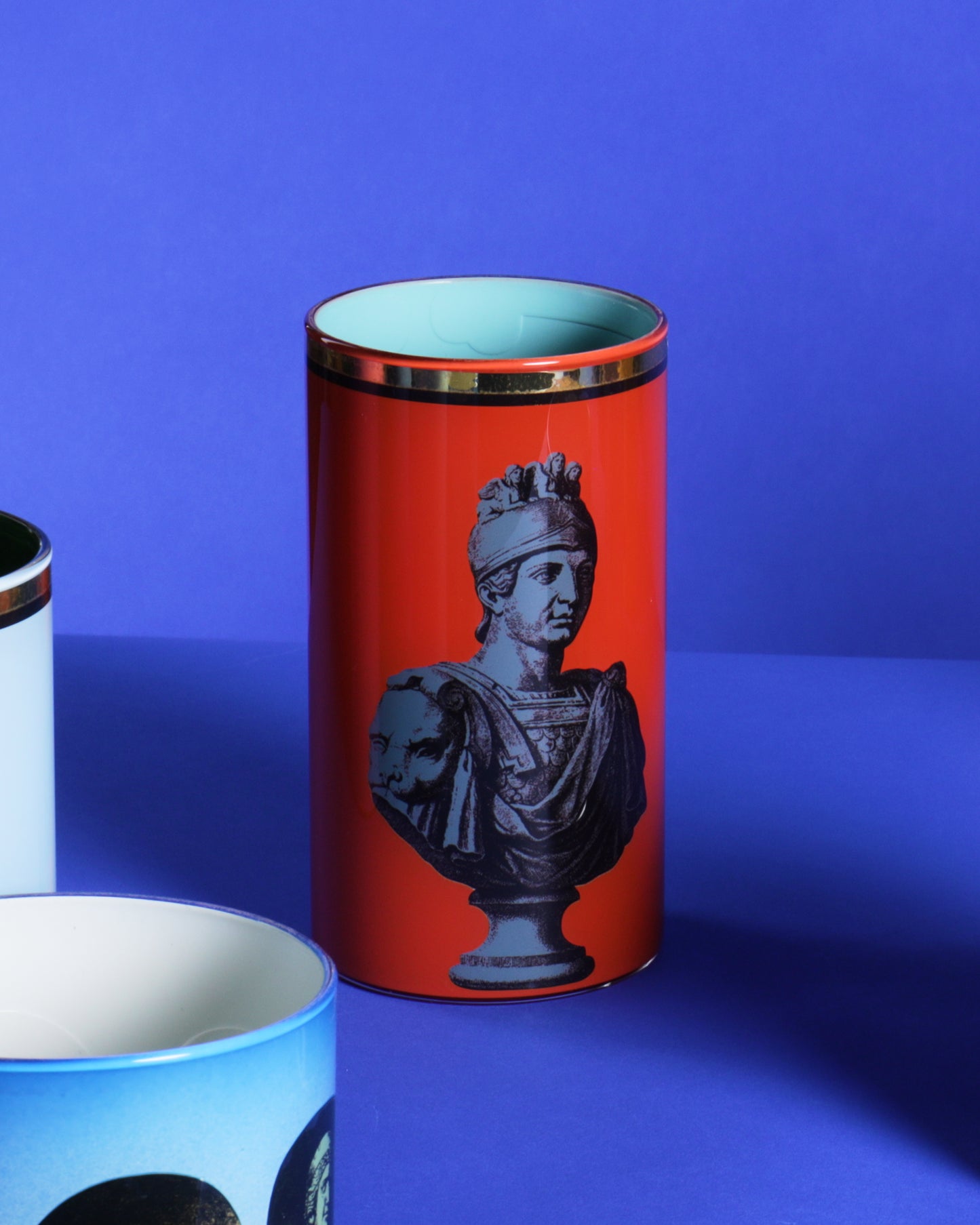 Roman Soldier Bust Brush Pot