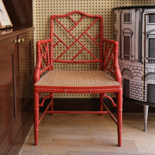 A Set of 6 C20th Faux Bamboo Chairs