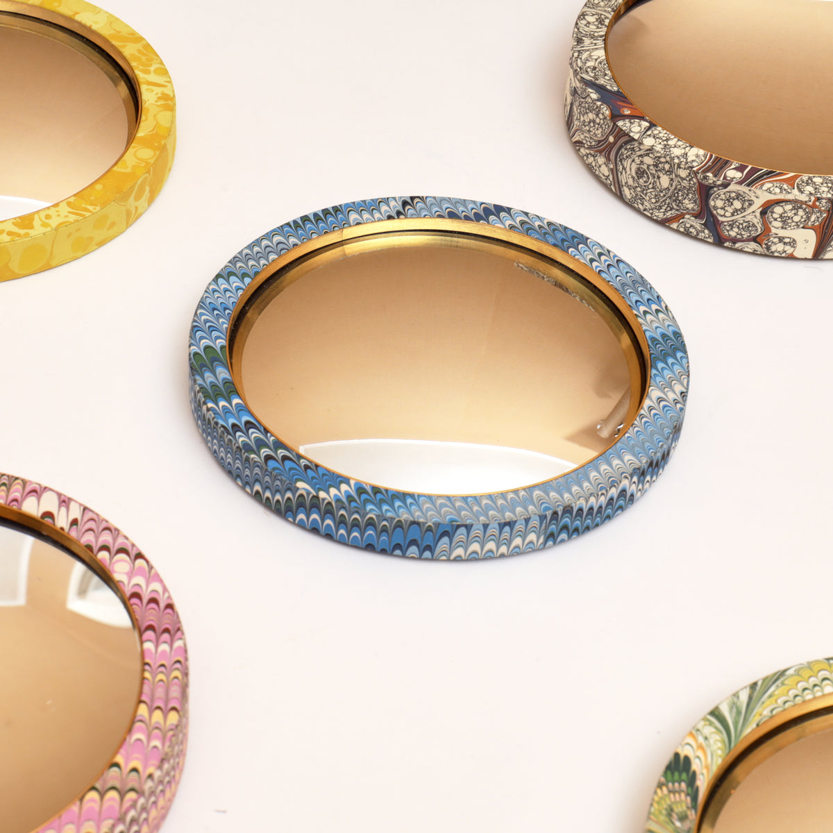 Simple Round Mini Convex Mirror - Blue Nonpareil