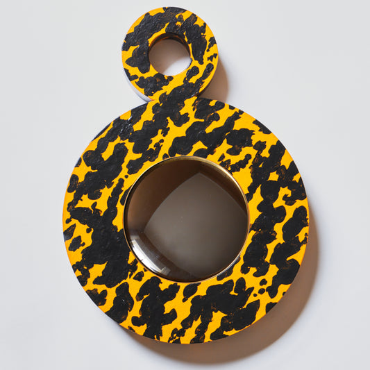Double Ring Mirror, Hand-painted Tortoiseshell - Gold
