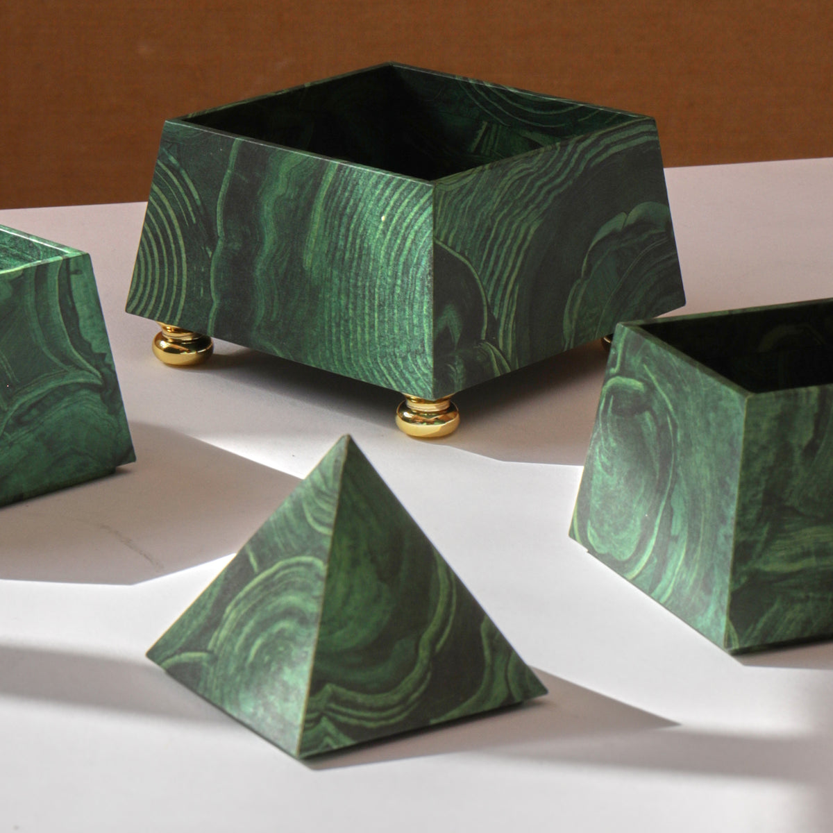 Obelisk Stacking Box - Malachite