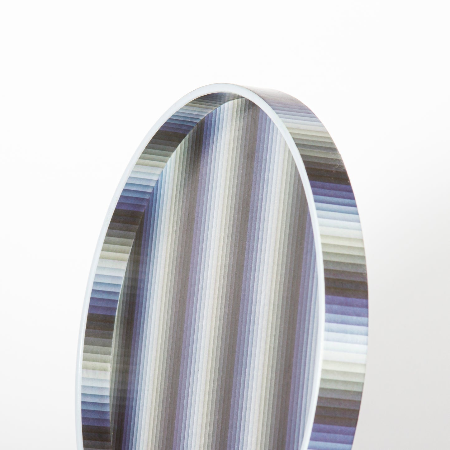 Large Undulating Stripe Tray - Blue