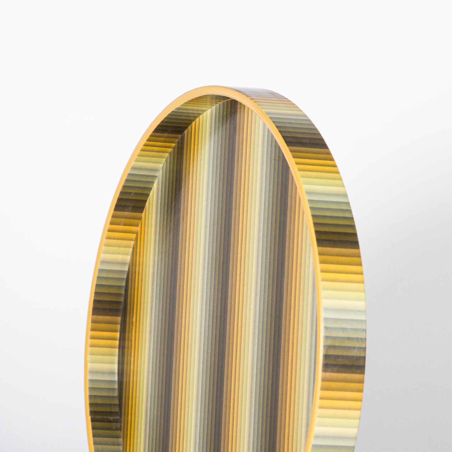 Large Undulating Stripe Tray - Yellow