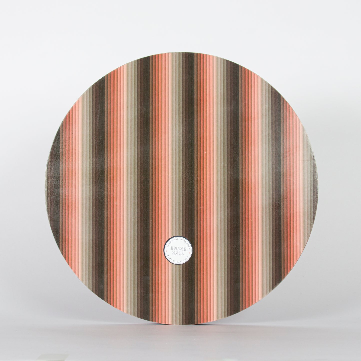 Large Undulating Stripe Tray - Burnt Orange