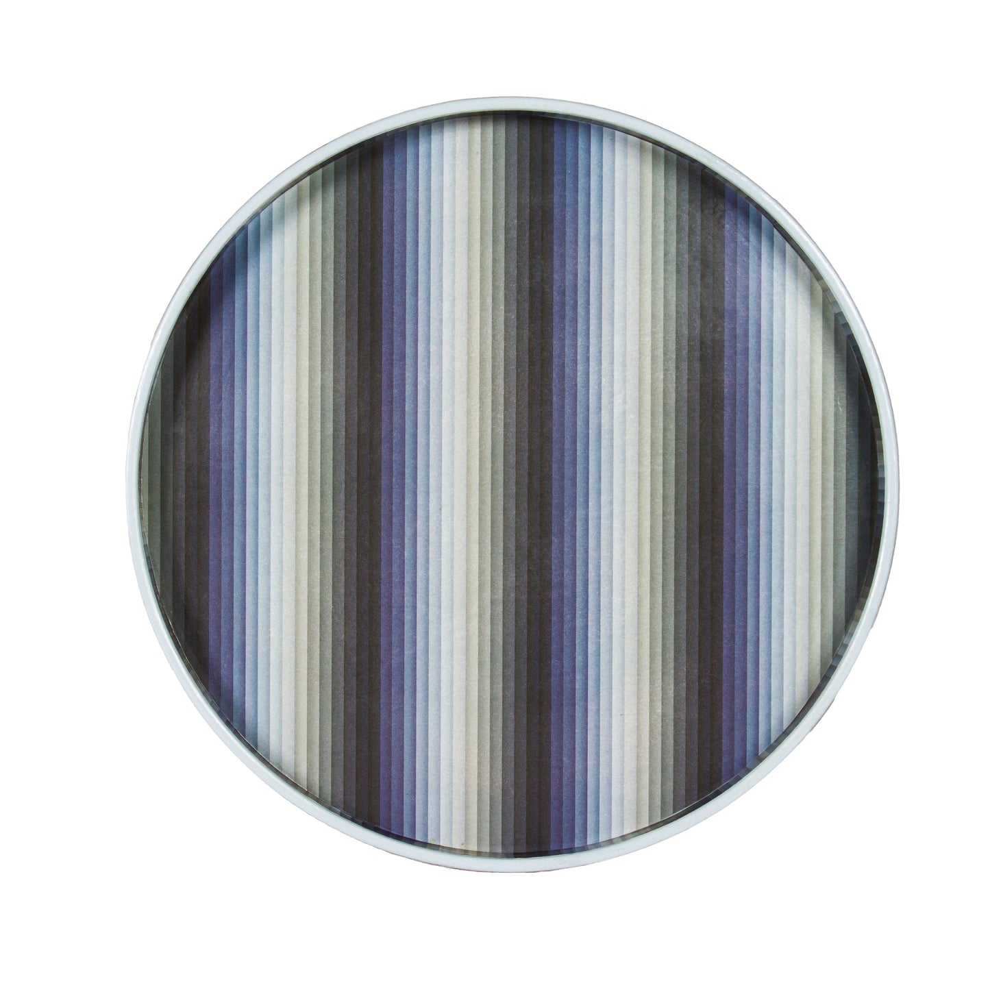 Medium Undulating Stripe Tray - Blue