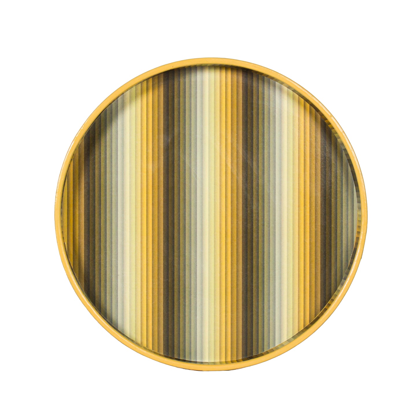 Small Undulating Stripe Tray - Yellow