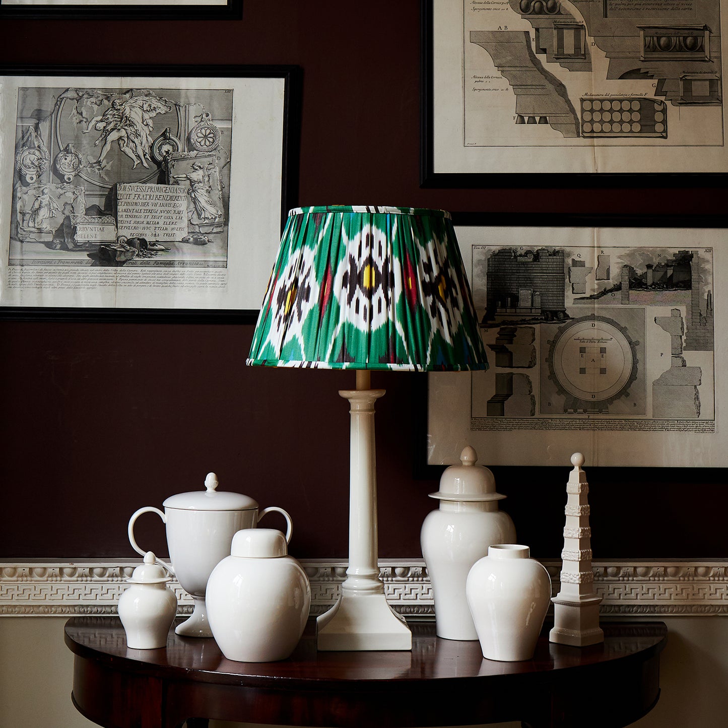 18 "Emerald Izmir" Ikat Lampshade